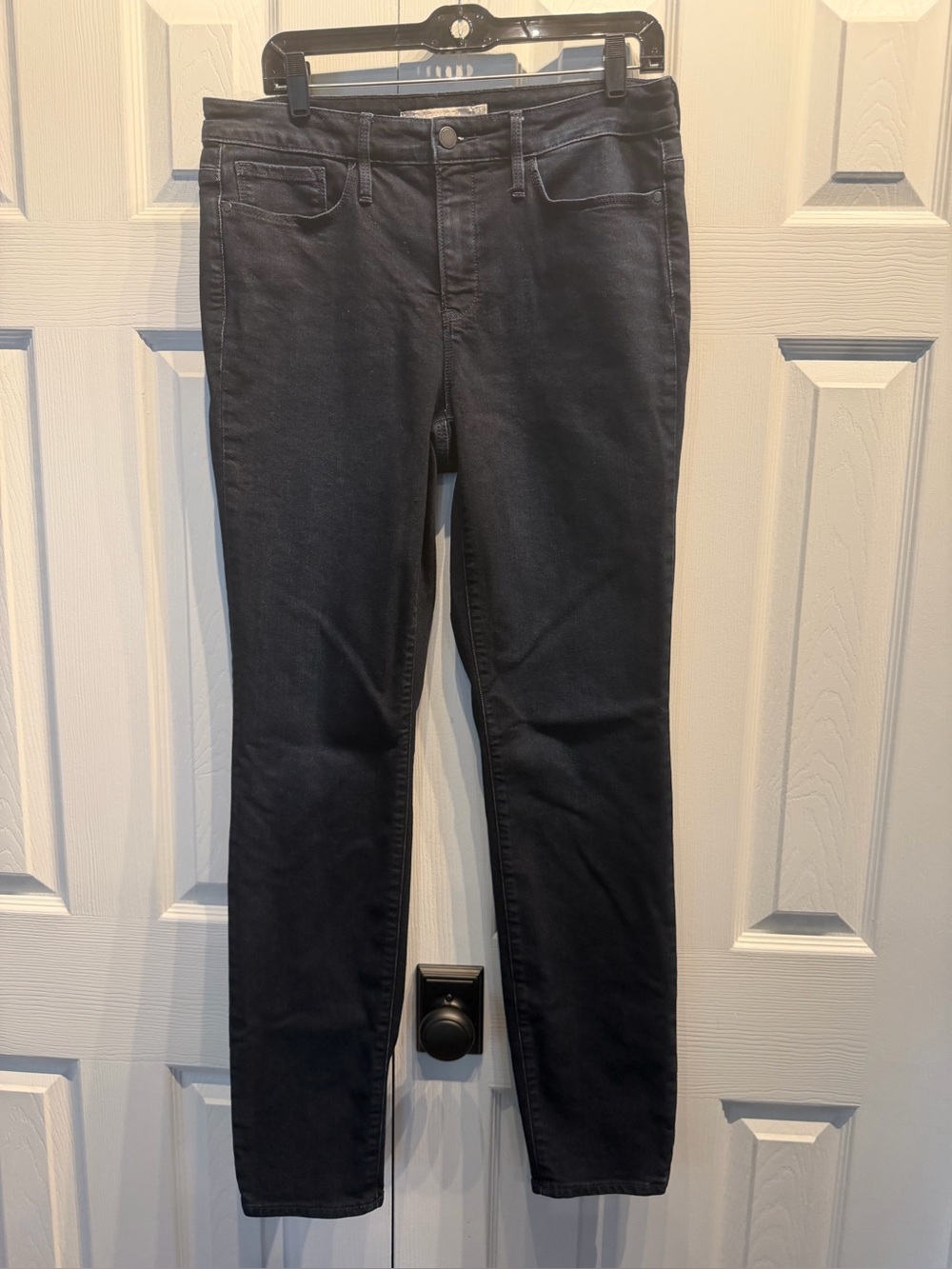 Like New Athleta Women's Dark Navy Skinny Super Stretch Jeans 12 Tall